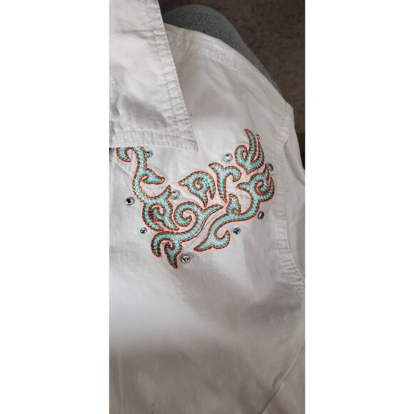 VINTAGE ROCK '47 BY WRANGLER WOMENS SHIRT - Picture 3 of 10